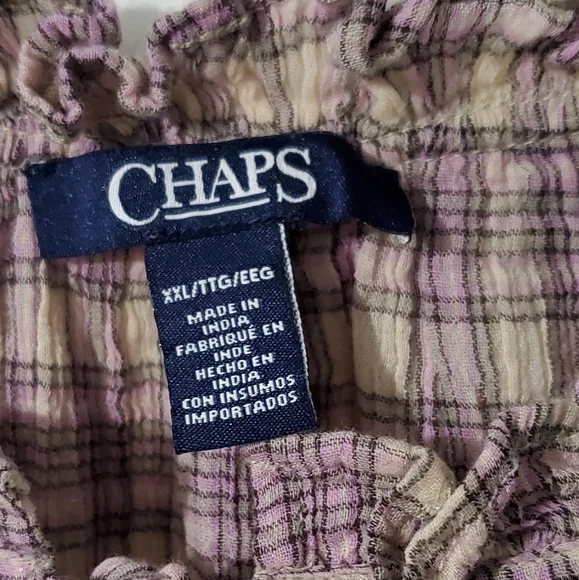 Chaps women's long sleeve peasant top blouse NWT - Picture 3 of 10